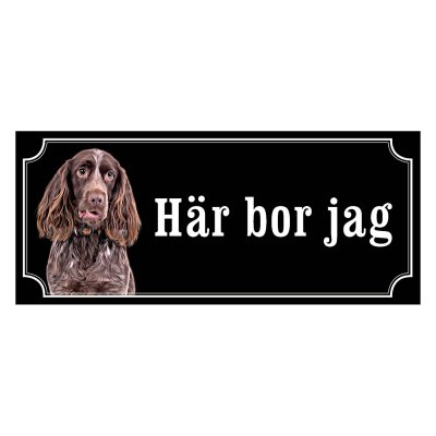 Wachtelhund, hundskylt, skylt hund, Wachtel