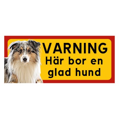 Röd/gul hundskylt, Collie långhårig hundskyltar, hundskyltar