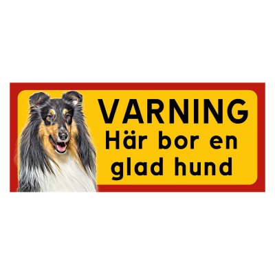 Röd/gul hundskylt, Collie långhårig hundskyltar, hundskyltar