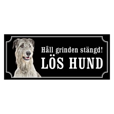 Irländsk varghund gammaldags stil emaljskylt hund