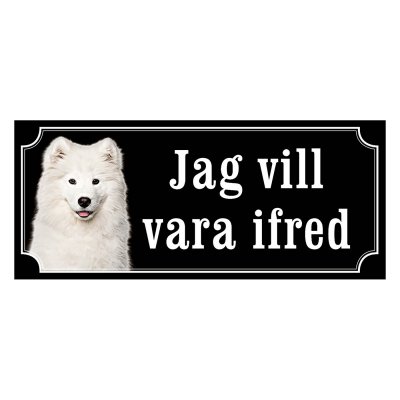 Samojedhund, hundskylt, skylt hund, Samojed