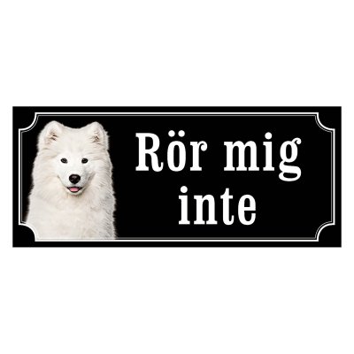 Samojedhund, hundskylt, skylt hund, Samojed