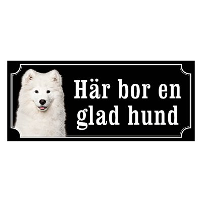 Samojedhund, hundskylt, skylt hund, Samojed