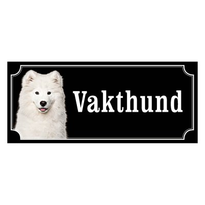 Samojedhund, hundskylt, skylt hund, Samojed