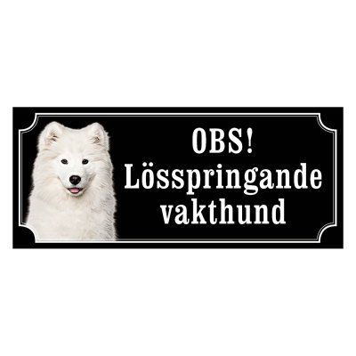 Samojedhund, hundskylt, skylt hund, Samojed
