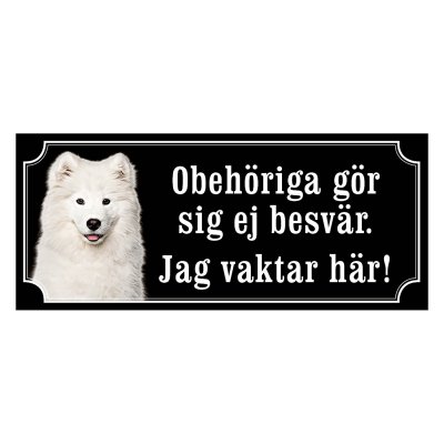 Samojedhund, hundskylt, skylt hund, Samojed