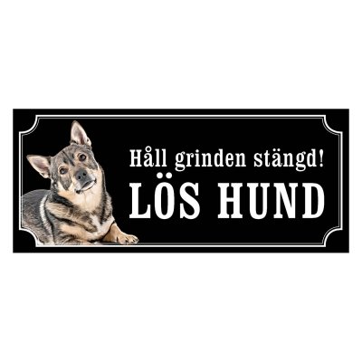 Västgötaspets, hundskylt, skylt hund,