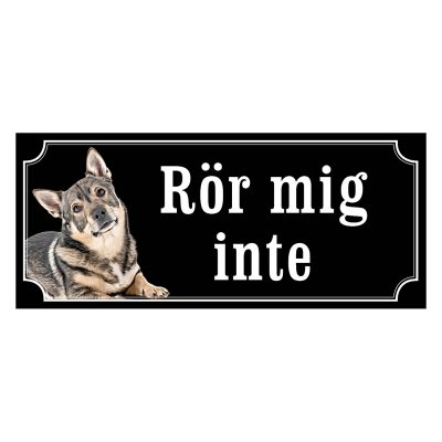 Västgötaspets, hundskylt, skylt hund,