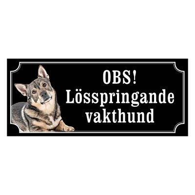 Västgötaspets, hundskylt, skylt hund,