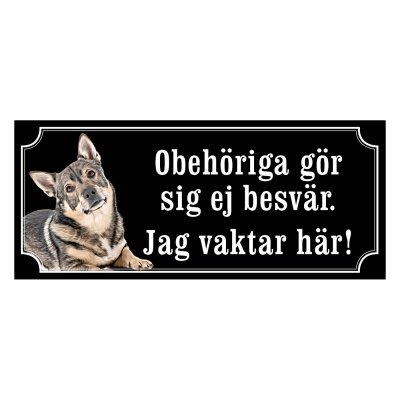 Västgötaspets, hundskylt, skylt hund,