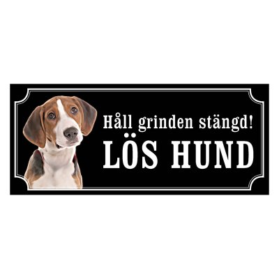 Hamiltonstövare, hundskylt, skylt hund