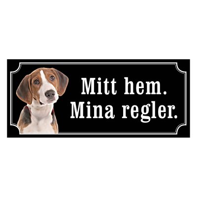 Hamiltonstövare, hundskylt, skylt hund