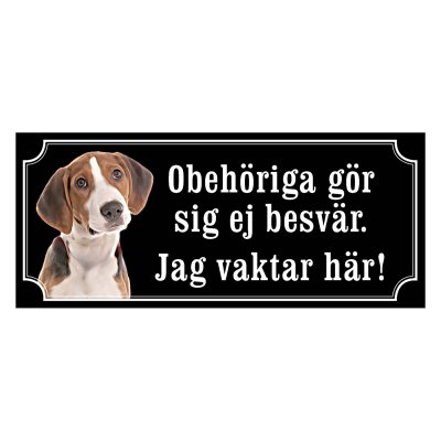 Hamiltonstövare, hundskylt, skylt hund