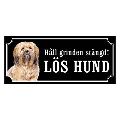 Lhasa apso guld hundskylt, gammaldags stil