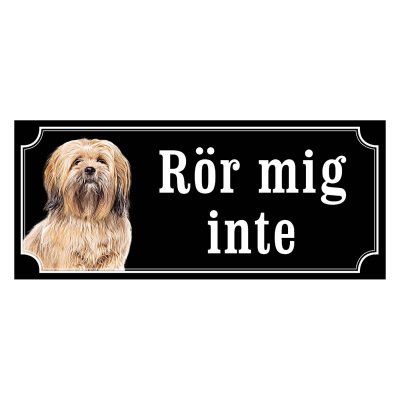 Lhasa apso guld hundskylt, gammaldags stil