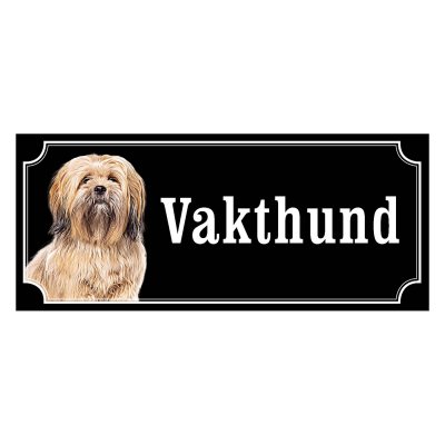 Lhasa apso guld hundskylt, gammaldags stil