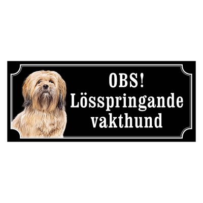 Lhasa apso guld hundskylt, gammaldags stil