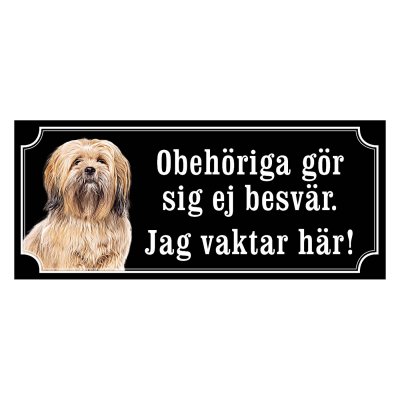 Lhasa apso guld hundskylt, gammaldags stil