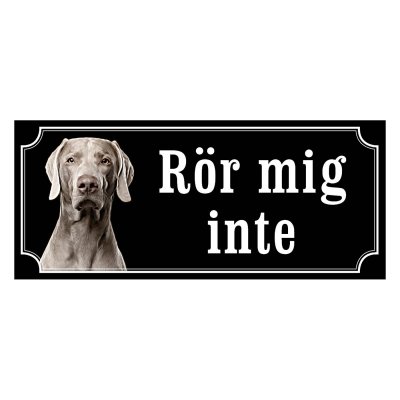 Weimaraner, hundskylt, skylt hund,