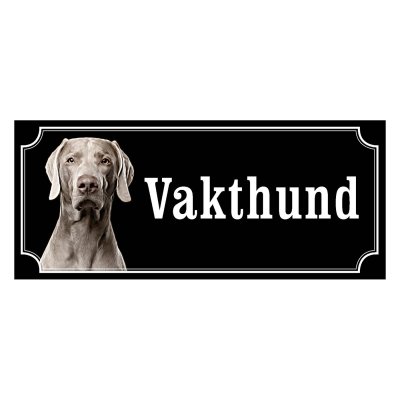 Weimaraner, hundskylt, skylt hund,