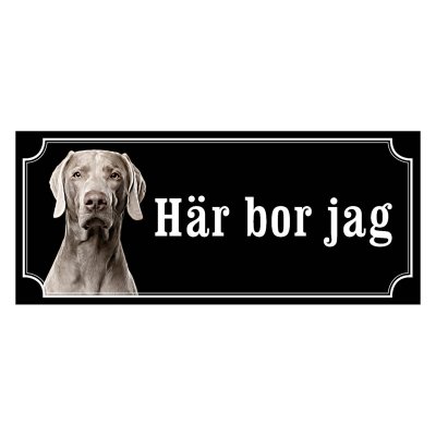 Weimaraner, hundskylt, skylt hund,