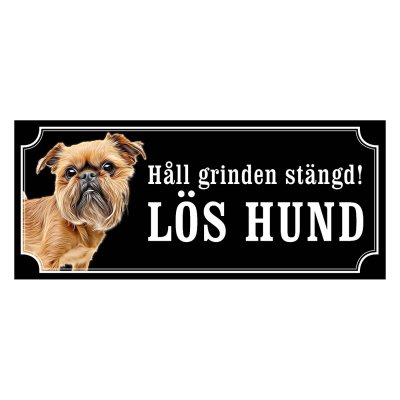 Griffon hundskylt, röd gammaldags stil