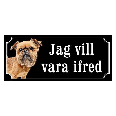 Griffon hundskylt, röd gammaldags stil