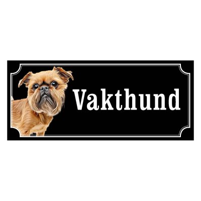 Griffon hundskylt, röd gammaldags stil