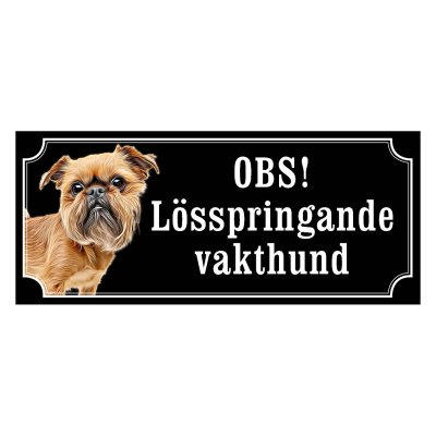 Griffon hundskylt, röd gammaldags stil