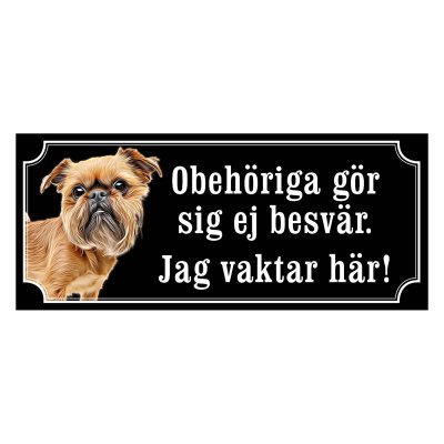 Griffon hundskylt, röd gammaldags stil