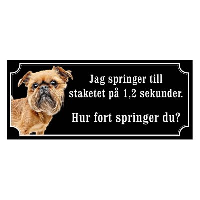 Griffon hundskylt, röd gammaldags stil