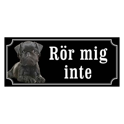 Griffon hundskylt, svart gammaldags stil