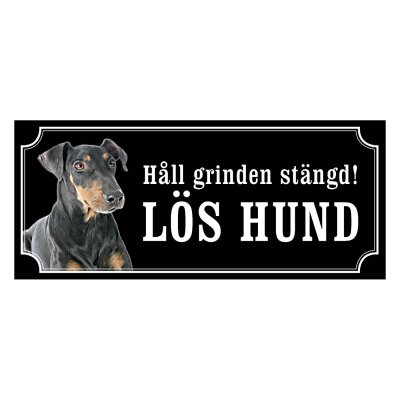 Manchesterterrier hundskyltar i gammaldags stil