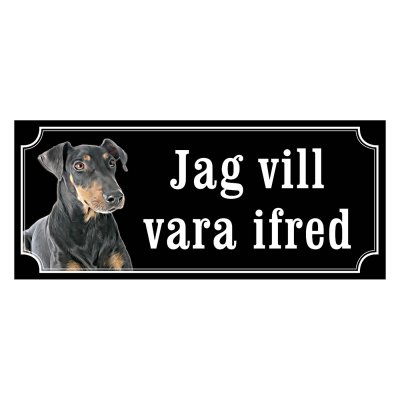 Manchesterterrier hundskyltar i gammaldags stil