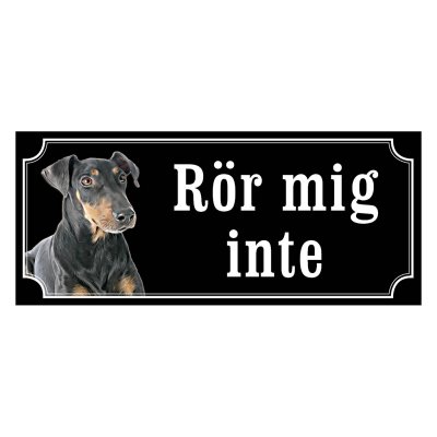 Manchesterterrier hundskyltar i gammaldags stil
