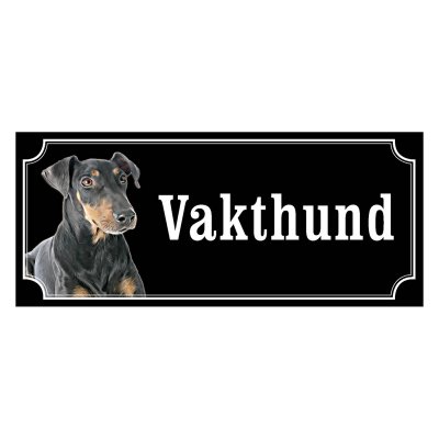 Manchesterterrier hundskyltar i gammaldags stil