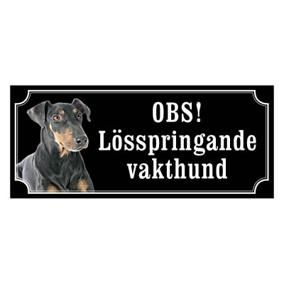 Manchesterterrier hundskyltar i gammaldags stil