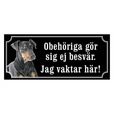 Manchesterterrier hundskyltar i gammaldags stil
