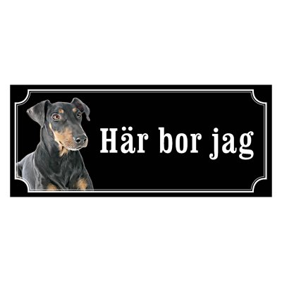 Manchesterterrier hundskyltar i gammaldags stil