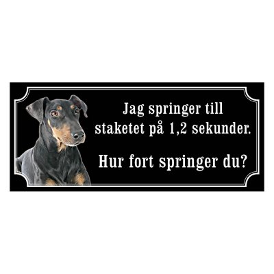 Manchesterterrier hundskyltar i gammaldags stil