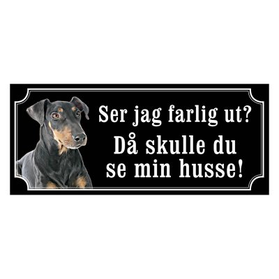Manchesterterrier hundskyltar i gammaldags stil