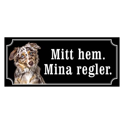 Miniature american shepherd hundskylt