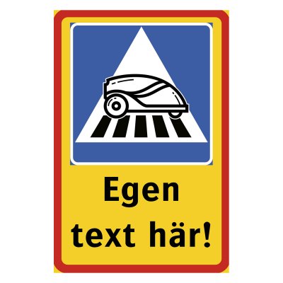 Övergångsställe robotgräsklippare - med egen text