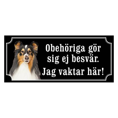 Shetland sheepdog hundskylt