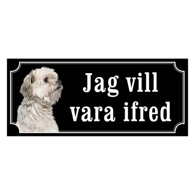 Löwchen hundskylt, gammaldags stil