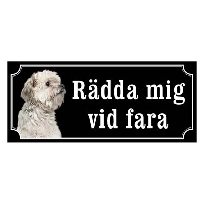 Löwchen hundskylt, gammaldags stil