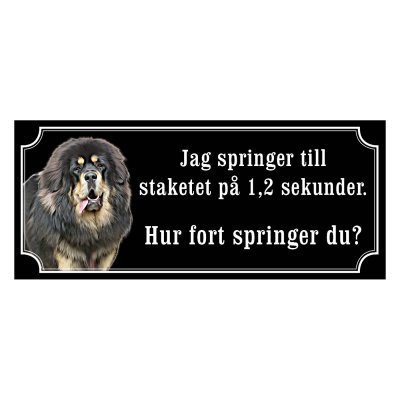 Tibiansk mastiff hundskylt