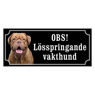 Dogue de bordeaux hundskyltar