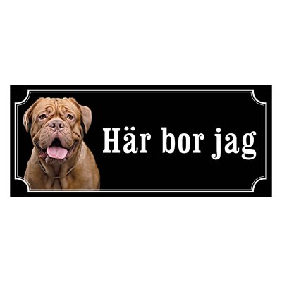 Dogue de bordeaux hundskyltar