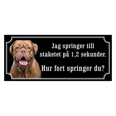 Dogue de bordeaux hundskyltar